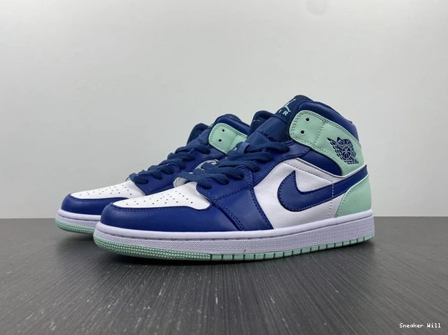 487 554724- Fashionable Mystic Mid 5334 Jordan1 Foam Mint Navy 0602